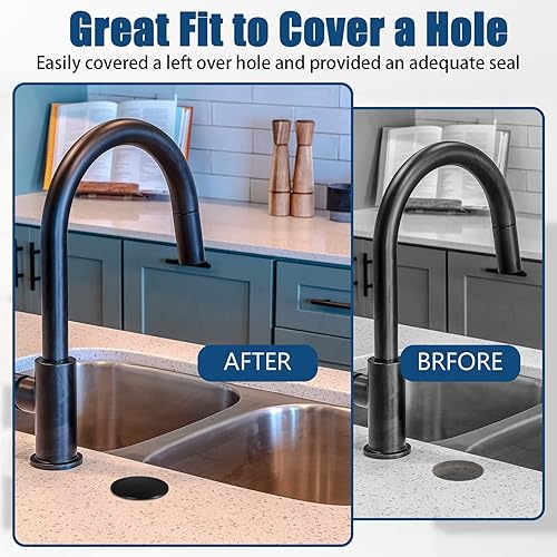 Miniatura 3 de Cubierta de agujero para fregadero de cocina de 2 pulgadas, cubierta de agujero para grifo de acero inoxidable para fregadero de cocina, tapa de