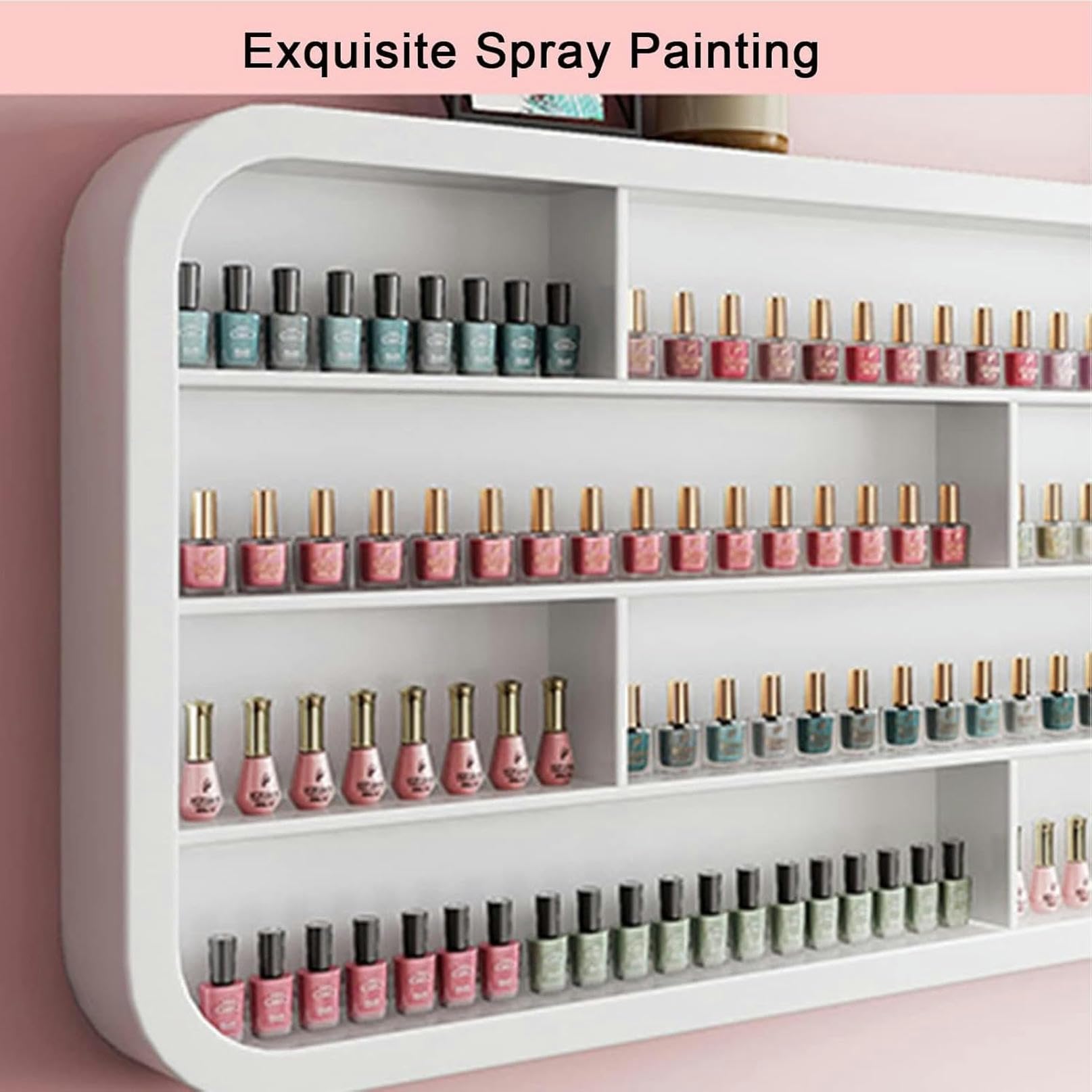 Porta Smalto per Unghie, espositore portaoggetti per Oli Essenziali e profumi sospeso, Versatile espositore portaoggetti per Oli Essenziali e profumi, ripiano Multifunzionale (0,8 m)