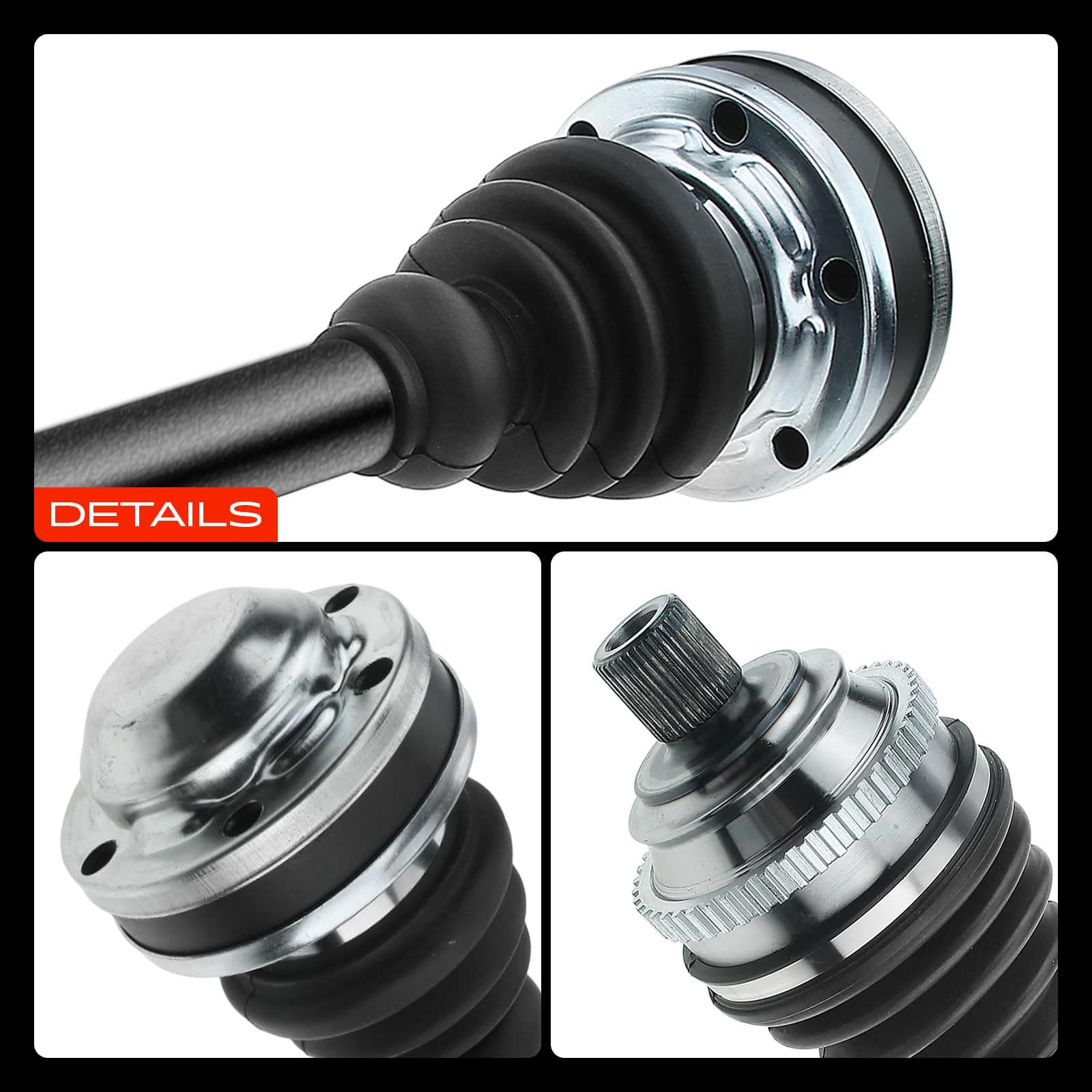Frankberg 2x Eje motriz Eje de transmisión Caja de cambios manual con ABS Ring Eje delantero Compatible con Transporter IV Bus 70B 70C 70J 70K 7DB 7DC 7DJ 7DK 1.9L-2.8L Replace# 701407451AX