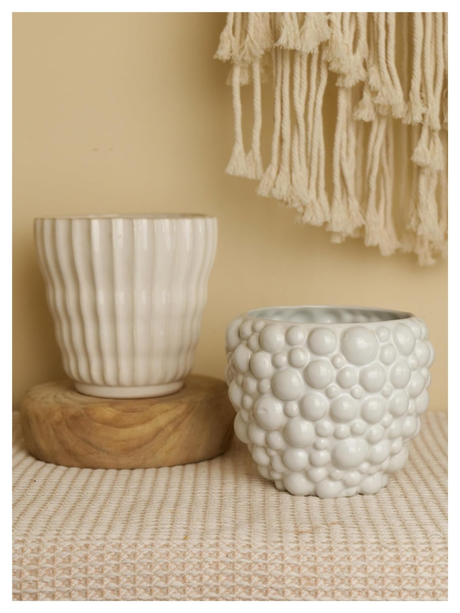Donice ogrodowe Ceramiczna doniczka na rośliny Nowoczesna bąbelkowa tekstura Kwiat Okrągła sukulenty do kaktusów ozdobne