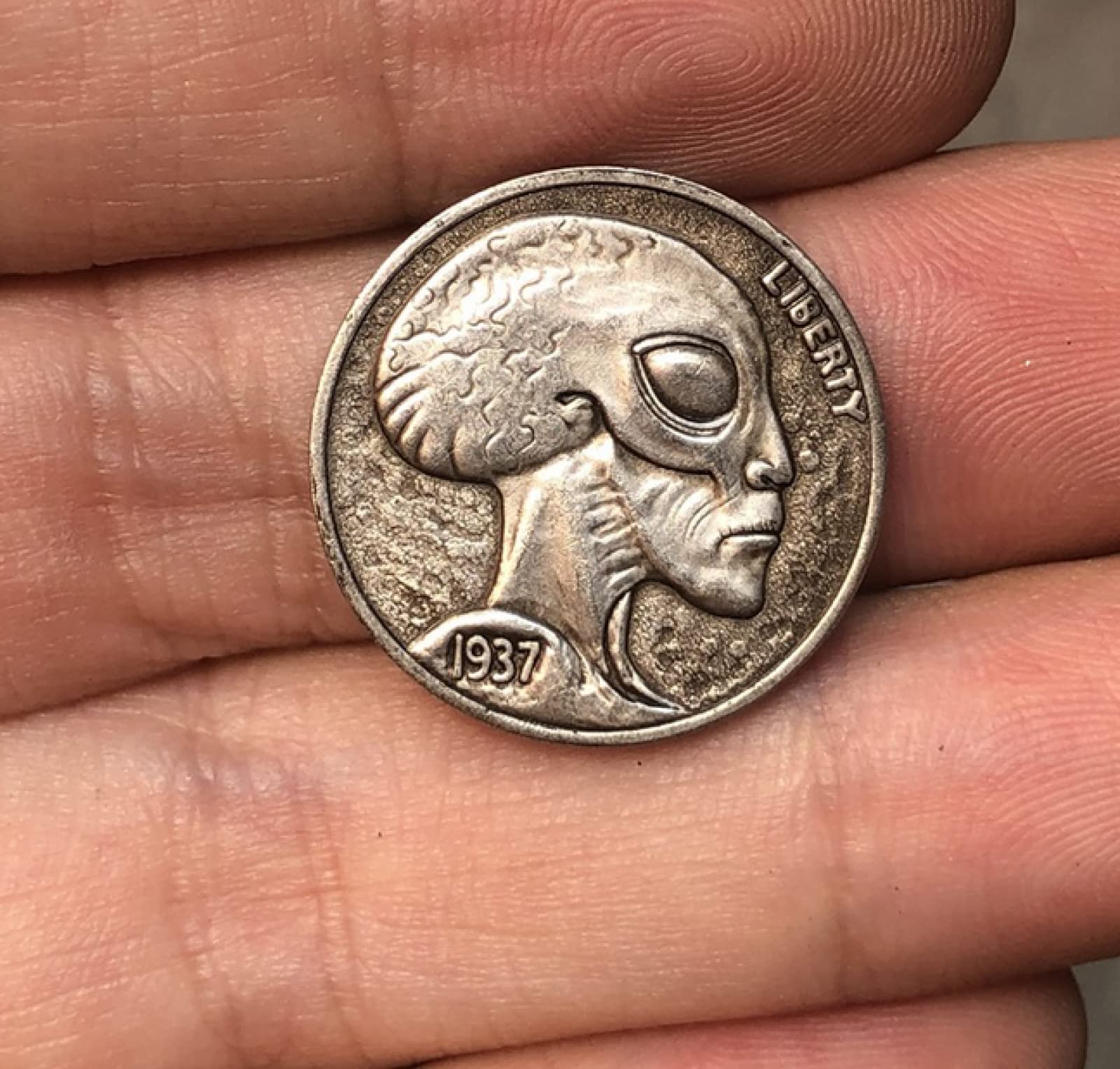WSGB American Buffalo Hobo Alien UFO Souvenir Silver Plated Iron Dollar  Fine Uncertified Collectible Coin : Amazon.ca: Toys & Games