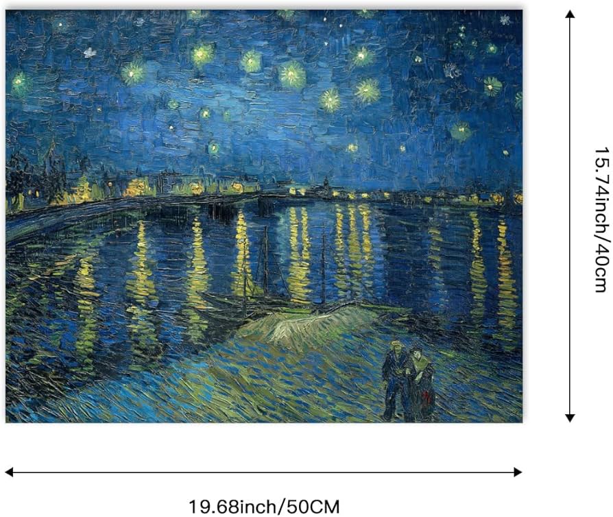Amazon.co.jp: デジタル油絵 ゴッホ ローヌ川の星月夜 数字油絵