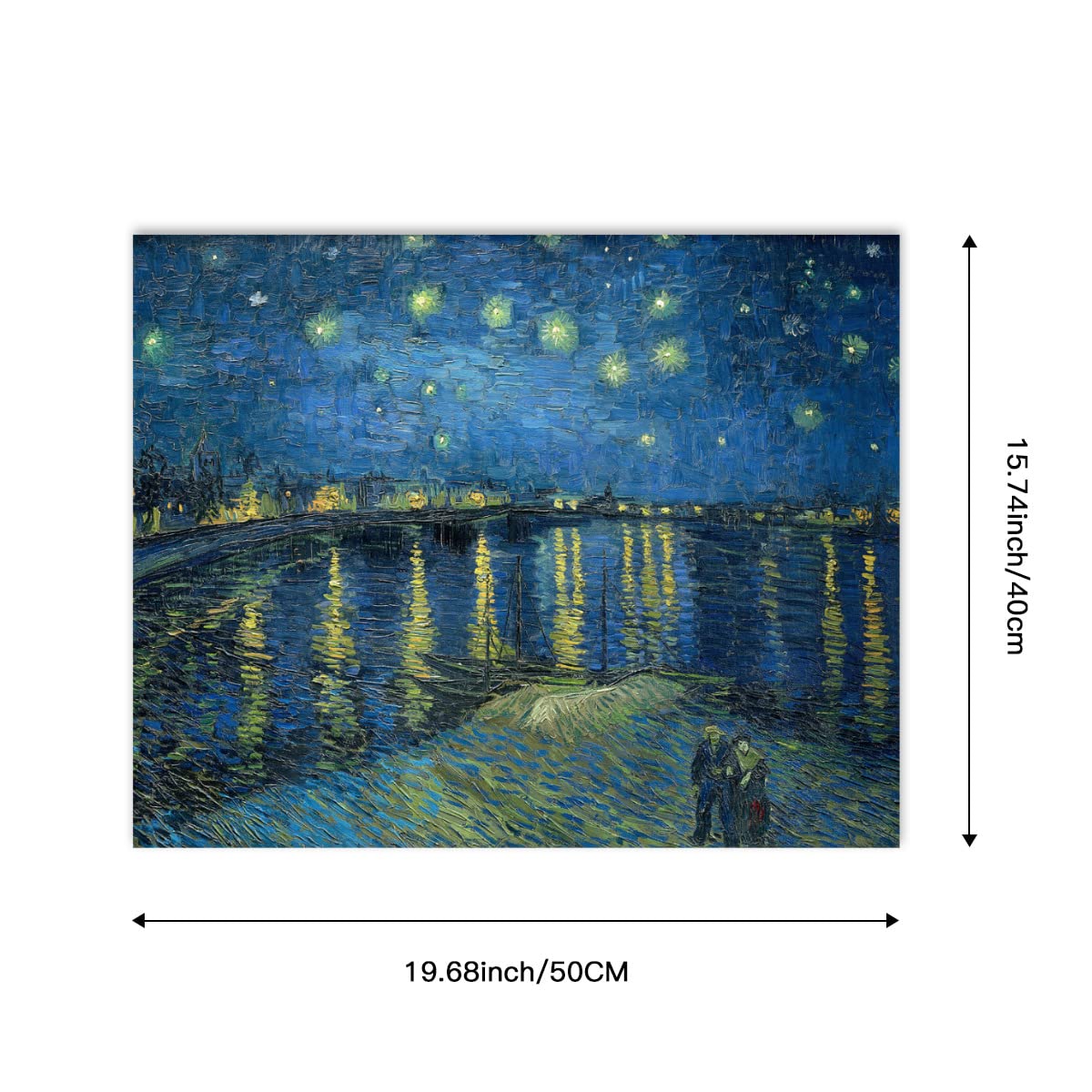 ★秀作★ 手書き油絵 ゴッホ ローヌ川の星月夜 額付 絵画 インテリア 油彩画 Amazon.co.jp: 手書き油絵 ゴッホ ローヌ川の星月夜 額付 絵画