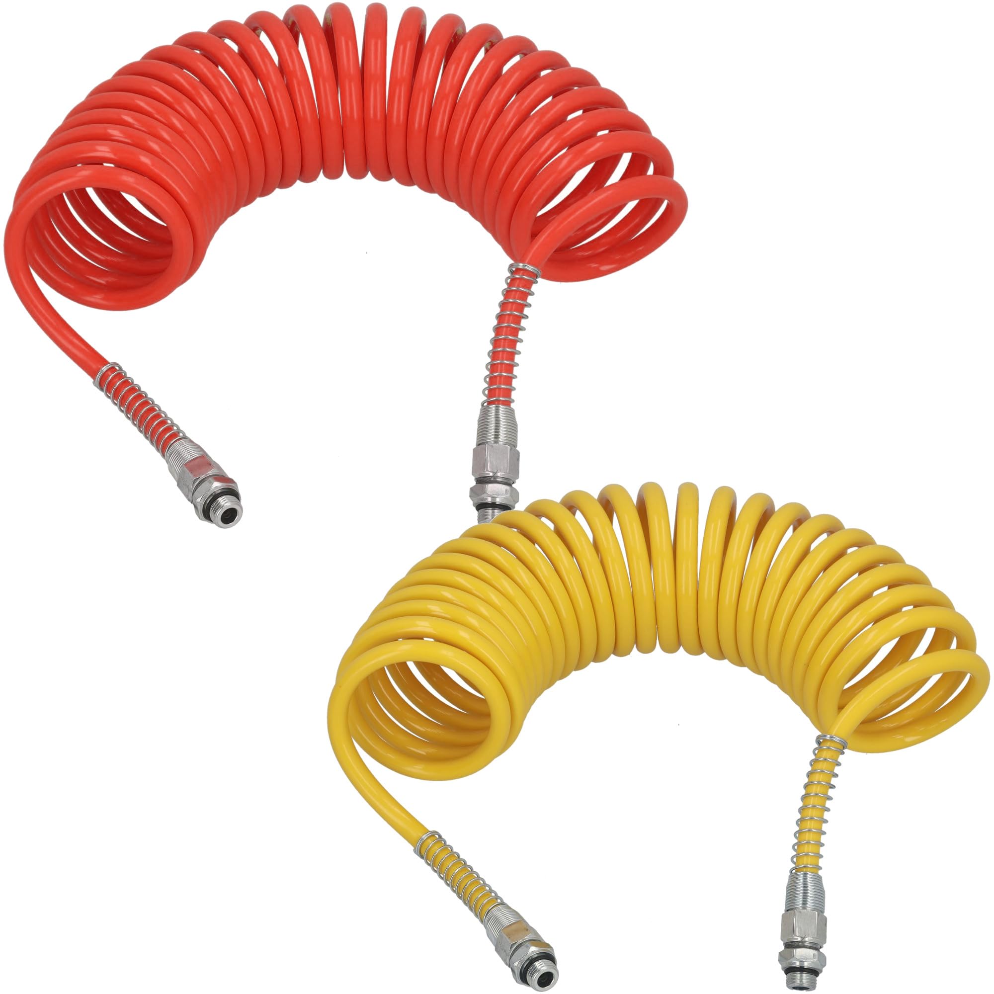 Druckluftschlauch Spiralschlauch Luftwendel Rot Gelb SET M22x1,5 7m LKW Anhänger