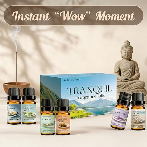 Miniatura 39 de RAINBOW ABBY Juego de aceites aromáticos para caballeros, cuero, ron de laurel, madera de teca, cedro, tabaco dulce, sándalo para aromaterapia