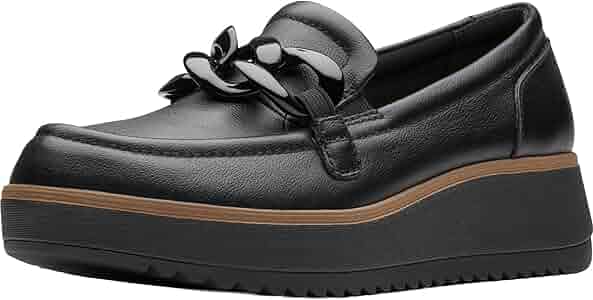 CLARKS ショーナ・マディ ブラックレザー Clarks MAGNOLIA ZIP Black Leather Shoes - Family Footwear Center