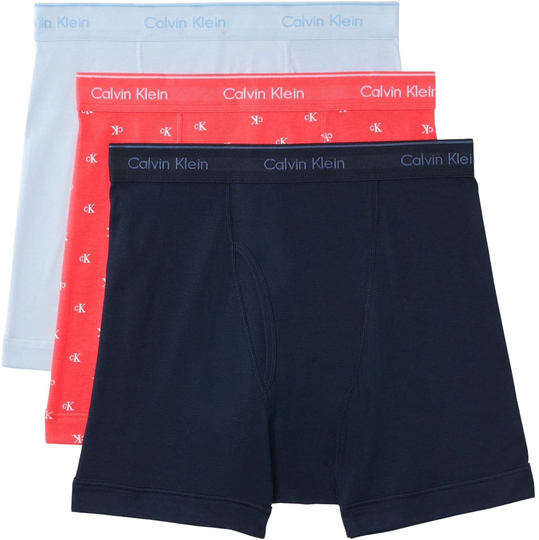 Calvin Klein Men BOXER BRIEF 3 PK PINK (Shoreline/Diamond Logo Punch Pink/B) L