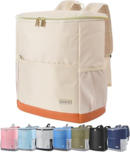 Vista 11 de Mochila Nevera Aislada para Exteriores - Mochila Nevera a Prueba de Fugas 30 Latas, Bolsa Nevera Impermeable Ligera para Retención de Calor/Frío