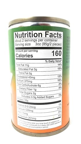 Miniatura 3 de 555 Sardinas fritas calientes y picantes 5.5oz (155g), paquete de 6