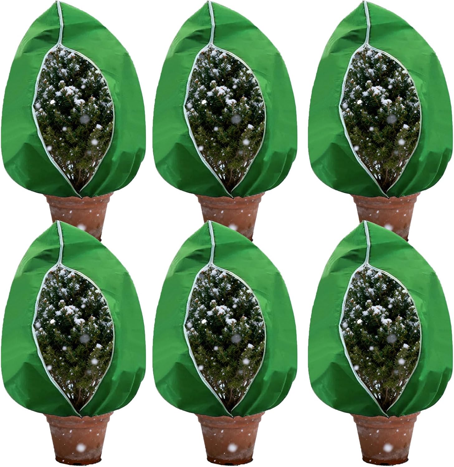 6pack Thick Insulating Plant Cover for Winter Frosts Protecting Breathable Design Easyly Installation Gardens Multipurpose Plant Guard