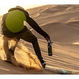 HYDRO CELL Paracord Handle for Wide Mouth Water Bottles - Carrier Strap w/Attachment Ring and Carabiner Accessory. Compatible w/ 64oz, 40oz 32oz, 24oz, 18oz, 14oz Insulated Bottles (Army/Black)