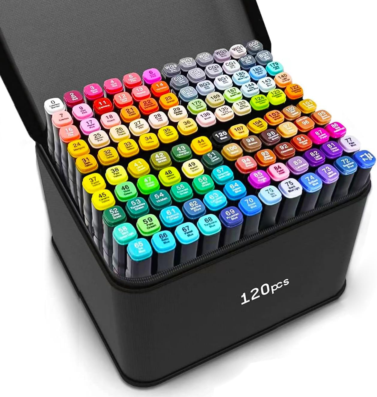 Amazon.com : VBESTARTLY 120 Colors Alcohol Markers with Base, Permanent ...