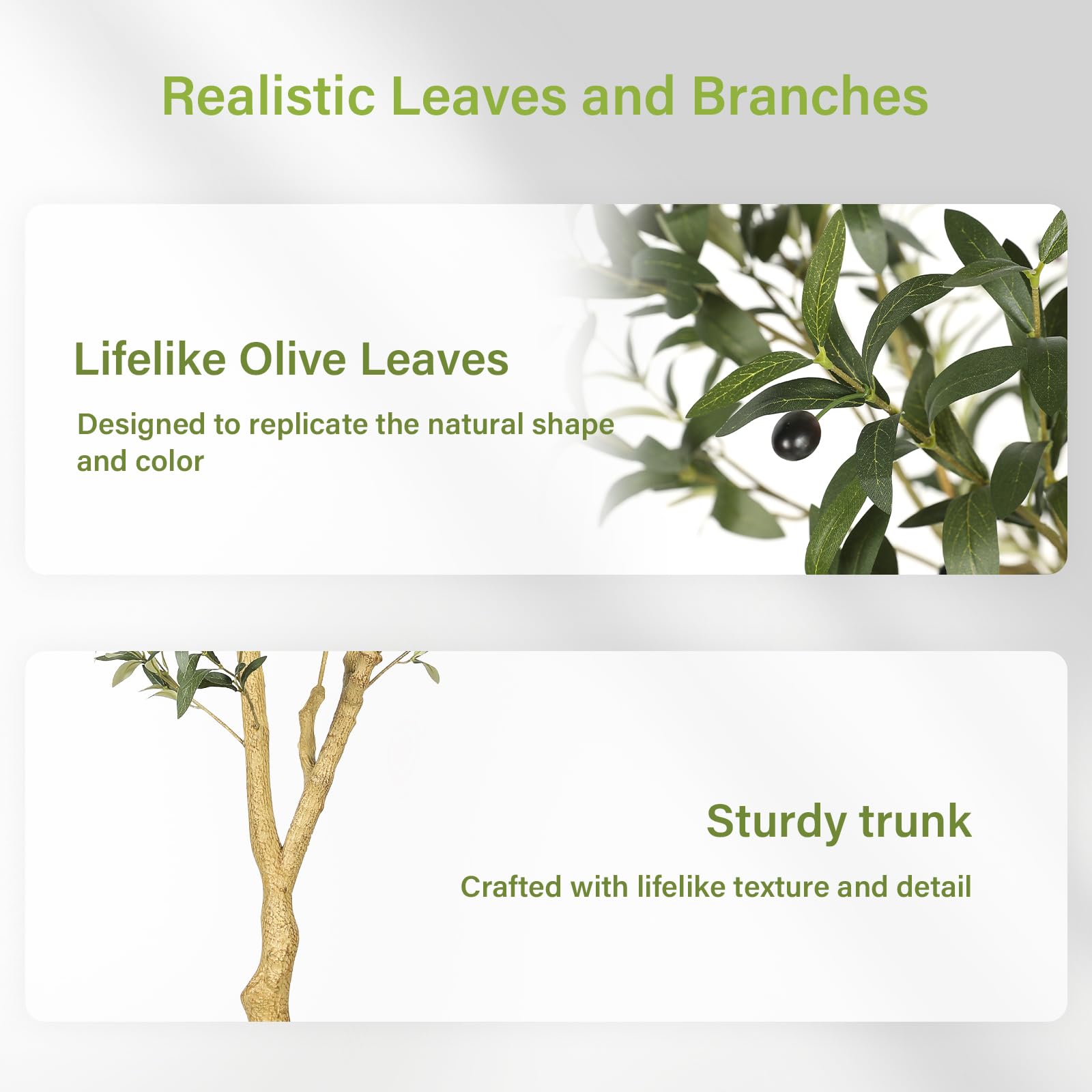 FEELEAD Oliviers artificiels 180 cm, avec Jardinière,Faux Arbre | Plante Artificielle,Décoration de Style Fausse Plante pour Maison Bureau Hôtel Centres Commerciaux Intérieur Extérieur