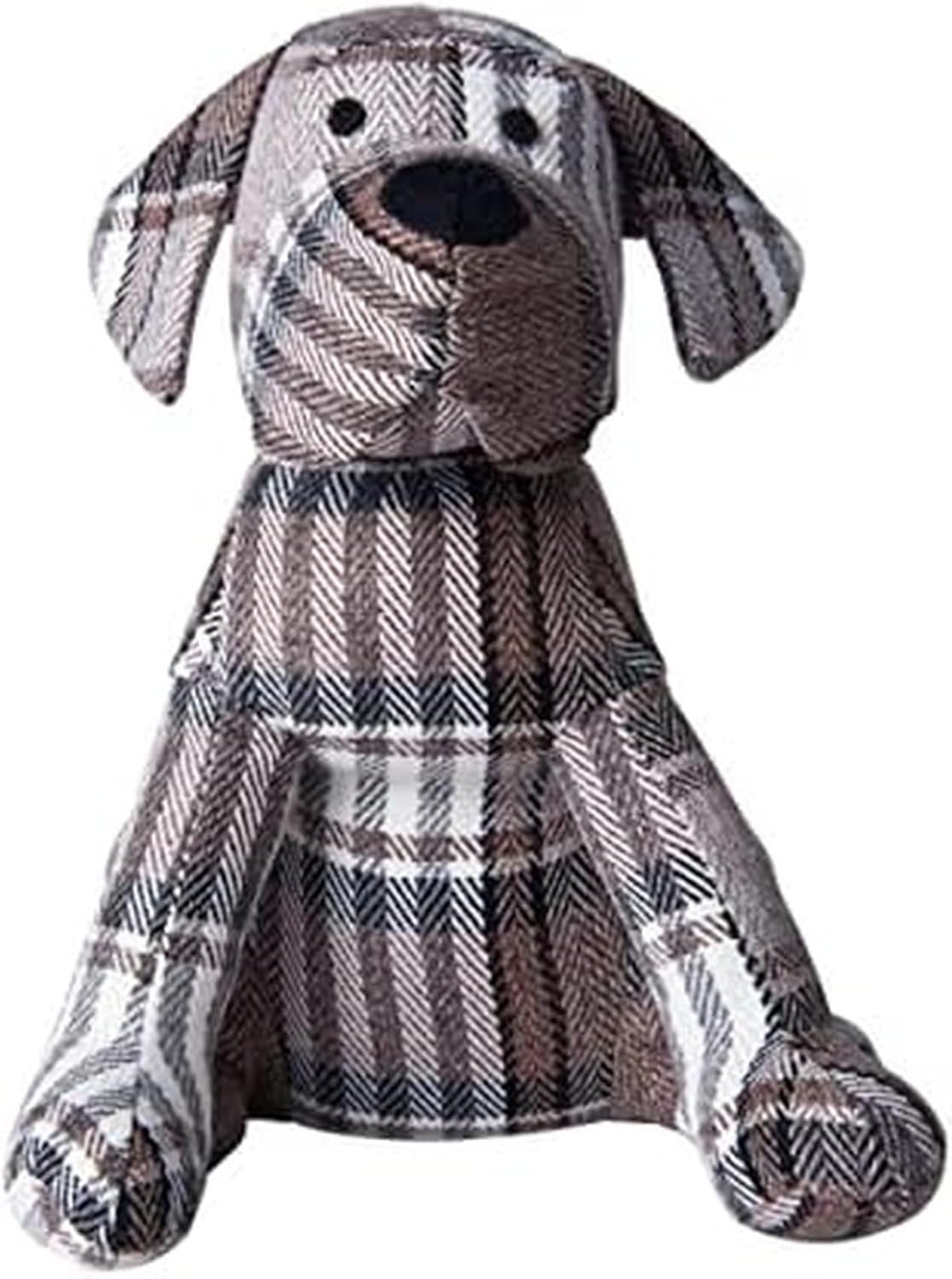 Elements 7.09x9.06x10.43 Inch Brown Plaid Dog Weighted Fabric Door Stopper