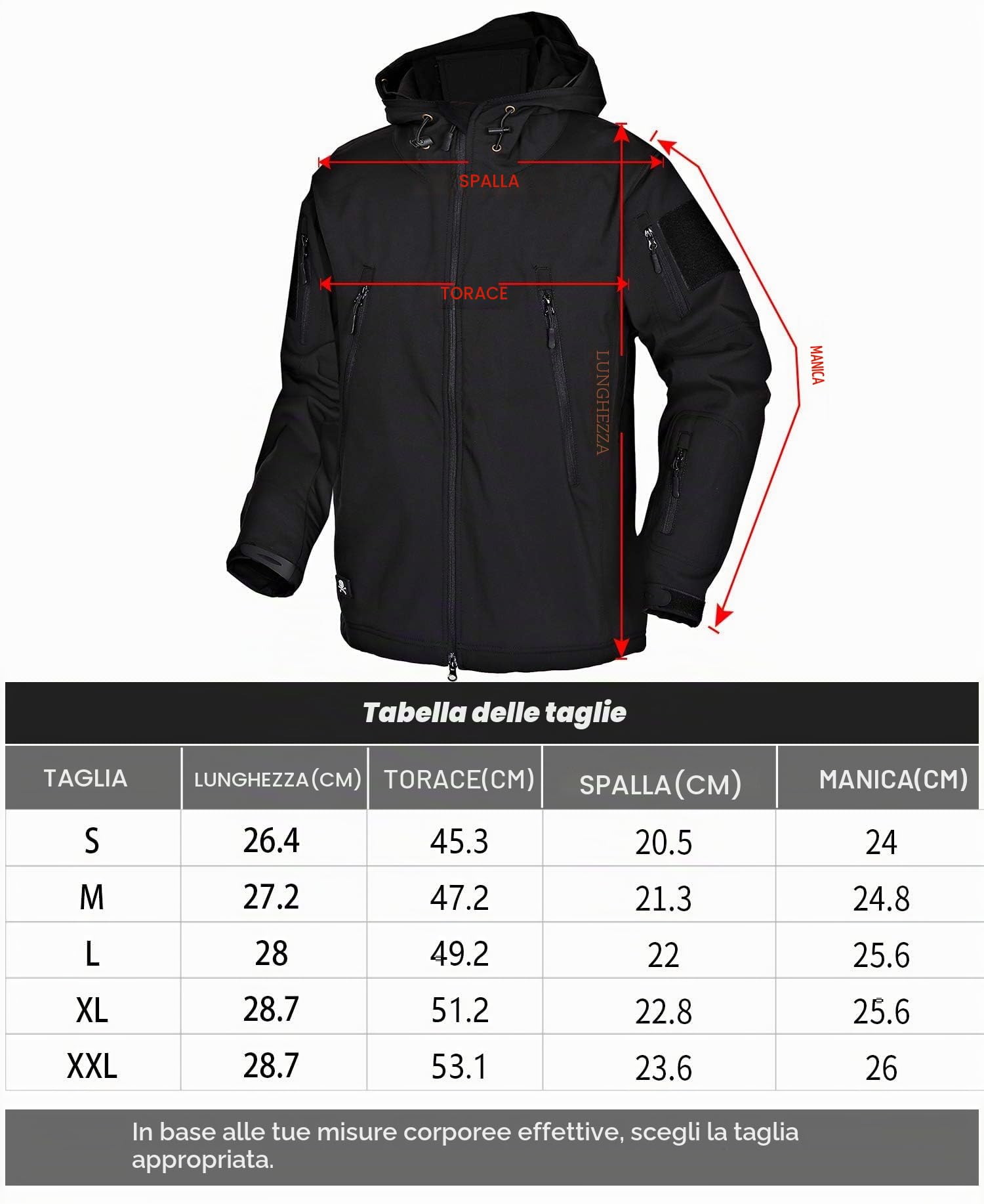 Uomo Softshell Giacche Impermeabili Militari in Pile da Sci Allaperto Cerniera Leggera Giaccha