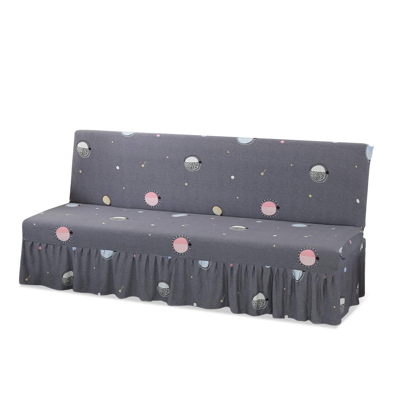 VanderHOME Elastic Sofa Bed Covers Printed Beddinge Cover Stretch Sleeper Sofa Cover Folding Couch Protector Armless Sofa Covers Machine Washable 155-185CM metor