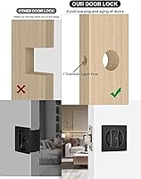 Vista 7 de Lethato Herrajes para Puerta Corredera de Bronce Aceitado, Cerradura para Puerta Corredera, Pestillo para Puerta Corredera, Cerradura de Privacidad