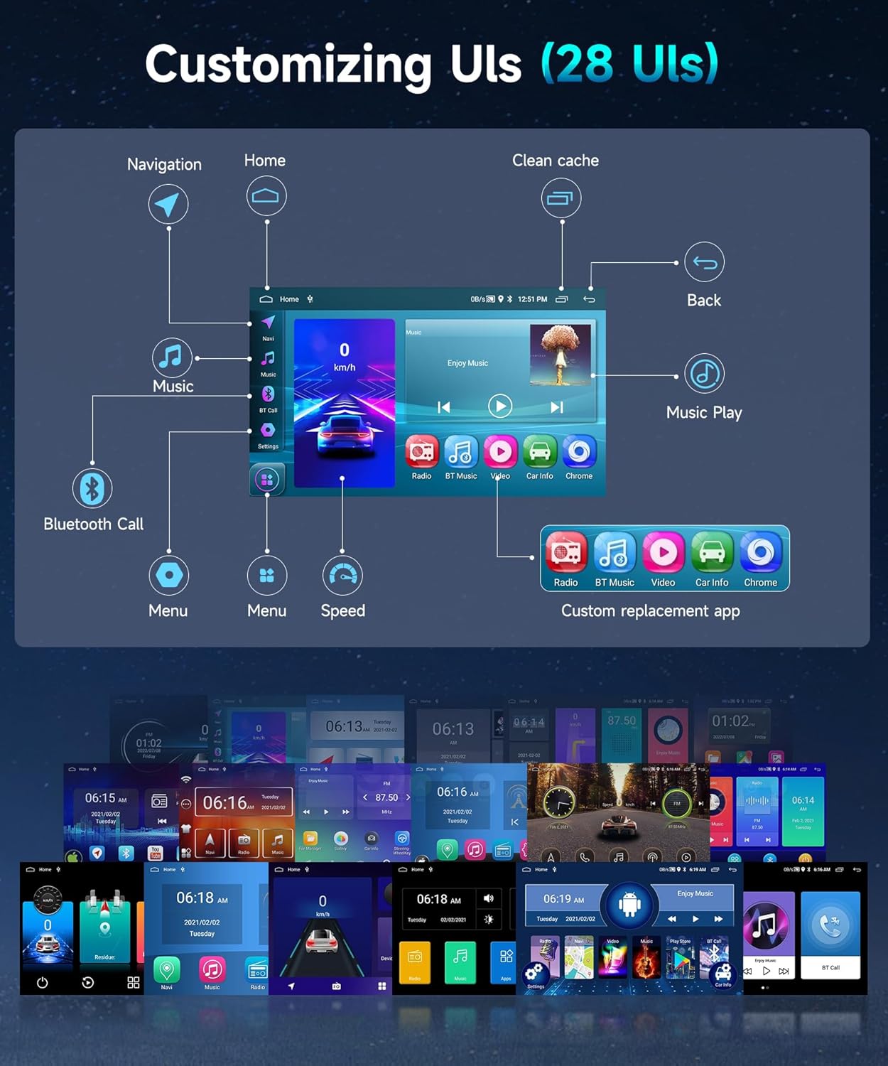 2G+64G 【16EQ】 Radio for Toyota Corolla 1991-1997 Manual A/C Car Stereo with 9'' HD IPS Touch Screen Wireless Carplay Android Auto MirrorLink GPS WiFi 28UI Bluetooth RDS FM Radio Backup Camera