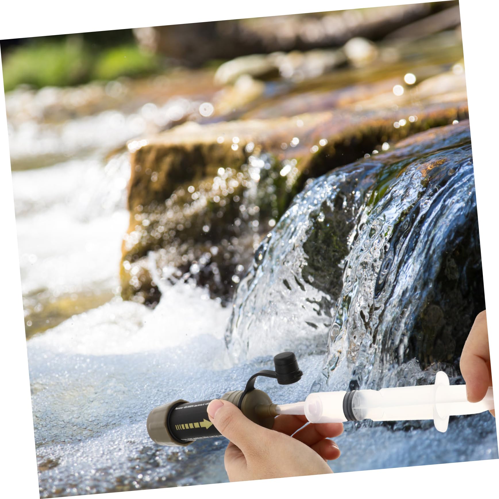 YARNOW 2pièces Purificateur Eau Portable Filtre à Eau Pour Camping Randonnée Et Situations Urgence Élimine Impuretés Pour Activités Extérieur Mini Filtre Pratique