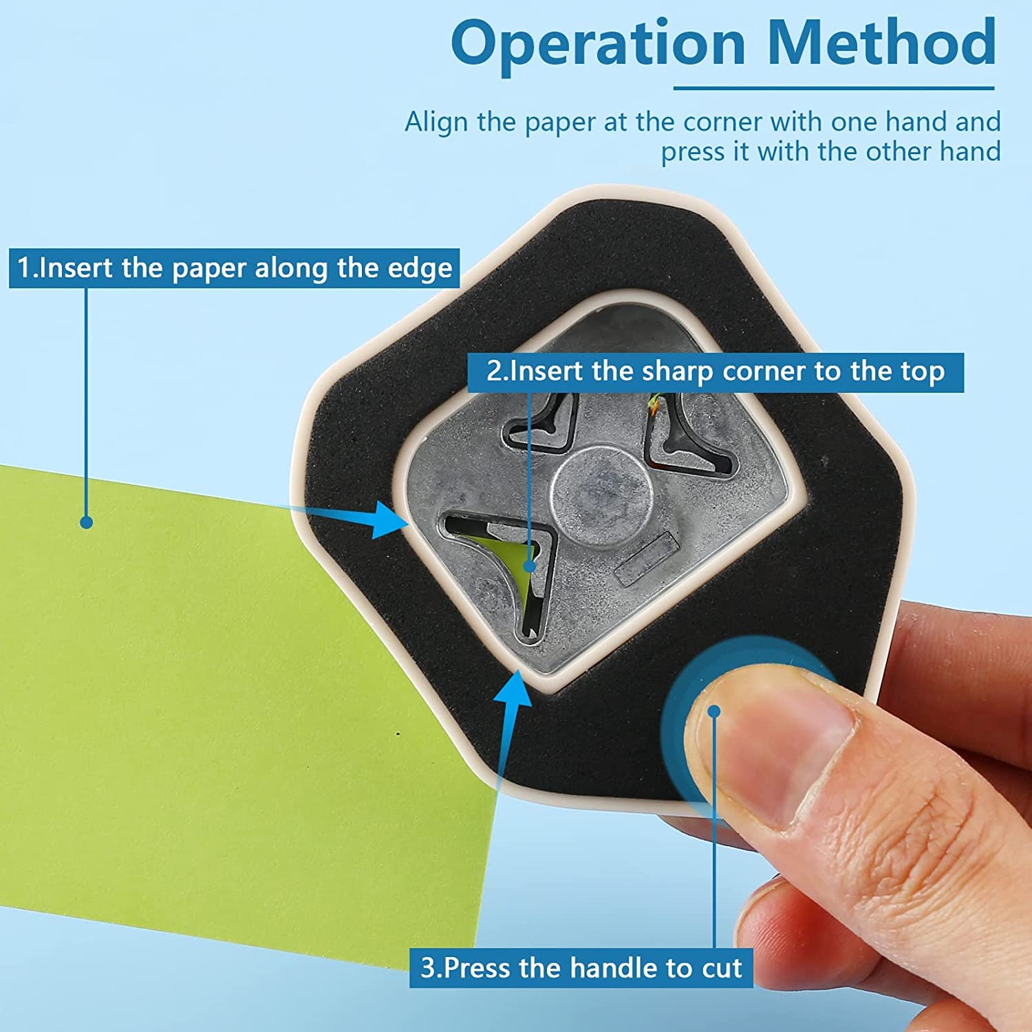 URBAN BOX 3 Way Corner Rounder Punch,3 in 1 Corner Rounder Punch,Round Corner Trimmer Cutter for Card Photo Paper,business cards,gift, New punch 2