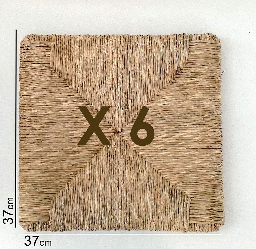 Set Di 4 Sedute Impagliate Per Sedie - 37x37 Cm, Con Feltrini Omaggio, Per Ristoro