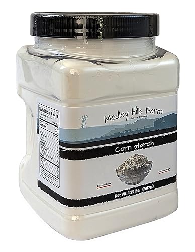 Miniatura 2 de Almidón de maíz de Medley Hills Farm 1.25 libras en recipiente reutilizable - 100% puro almidón de maíz en polvo - Gran almidón de maíz para cocinar