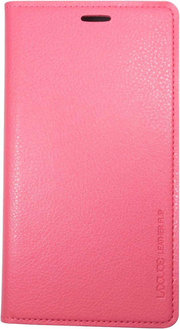 Note 4 Case, Samsung Galaxy Note4 Soft Leather Case, Mobile Slim Wallet Flip Cover - Credit Card ID Holders (Pink)