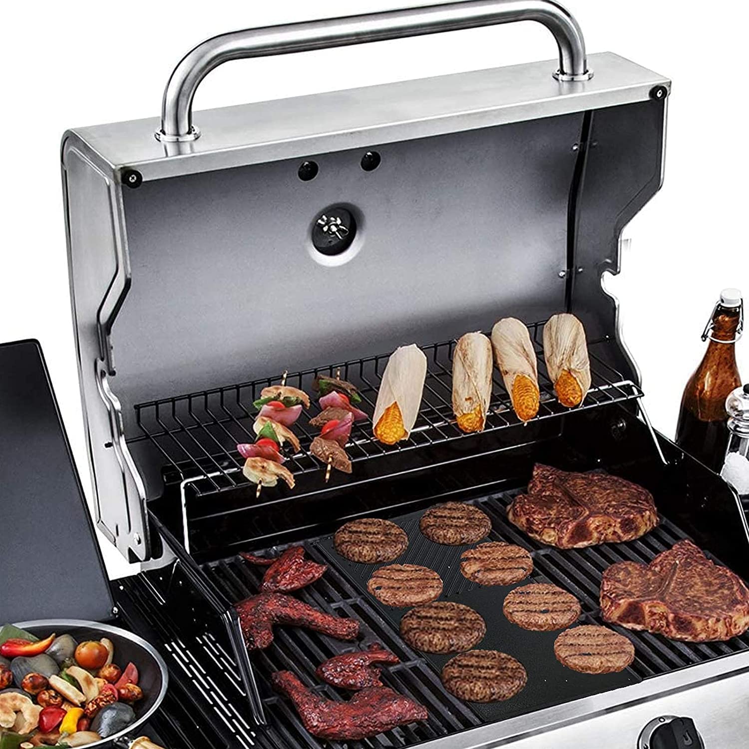 Denmay ruszt żeliwny 43 x 63 cm na grill Charbroil, Enders Boston 3, Enders Monroe 3 Pro, Landmann Triton 3&4, Profi Cook PC-GG 1058/1059, na Barbecook Siesta 310, Outdoorchef, Broil King, 3 sztuki