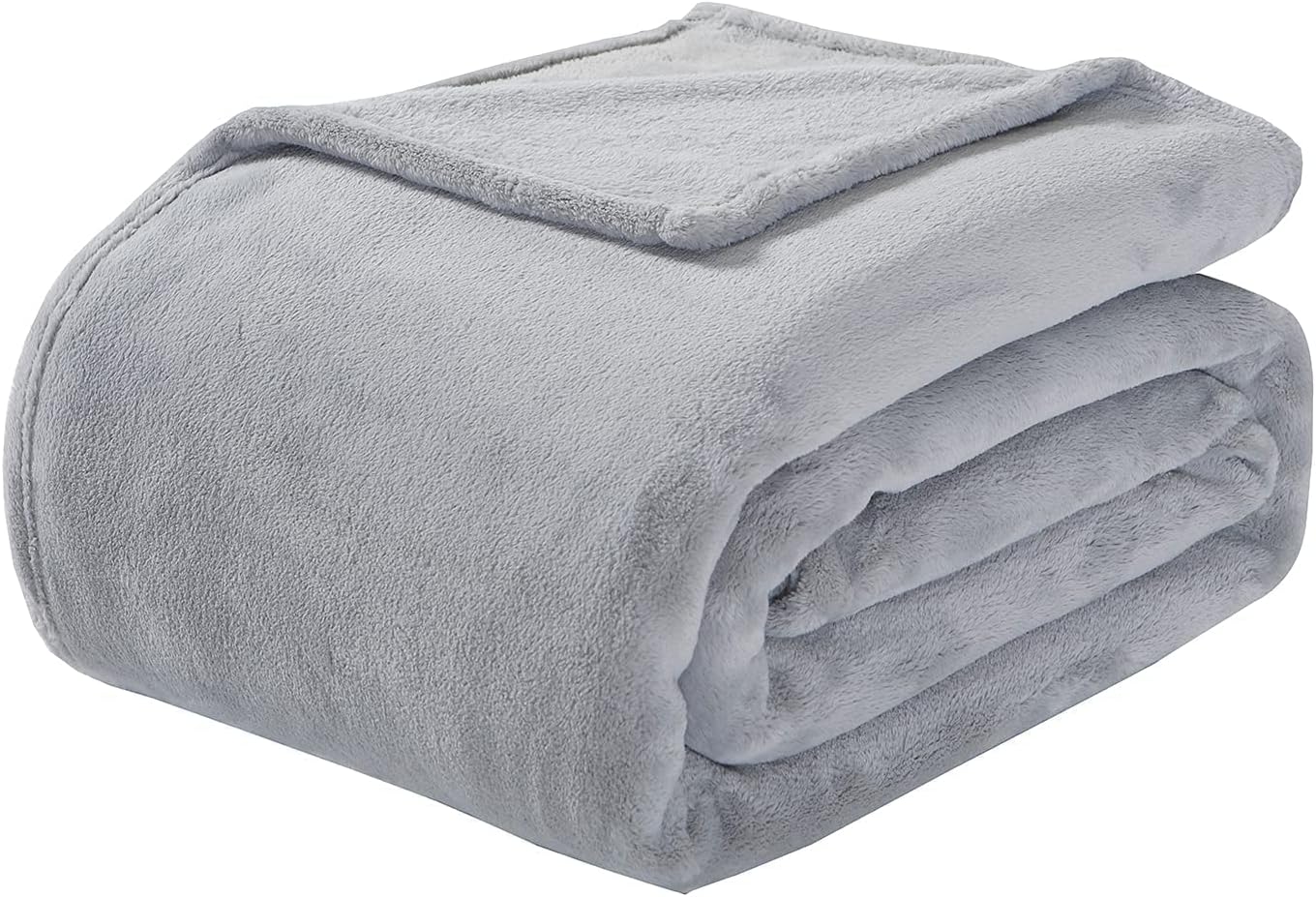 WARMFIELD Flannel Fleece Blankets Throw Size for Couch,Bed Sofa Washable Microfiber Fuzzy Blanket for Adults,Kids,Pets Super Soft and Warm Plush Solid Color 350GSM (Grey, 50"X70") : Everything Else
