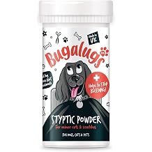 BUGALUGS Styptic Powder For Pets, Stops Bleeding Fast in Dogs, Cats, Birds, Rabbits & Pets, Safe Treatment for Cuts, Nail Clipper Nail Grinder Nicks and Grooming Dog First Aid Kit