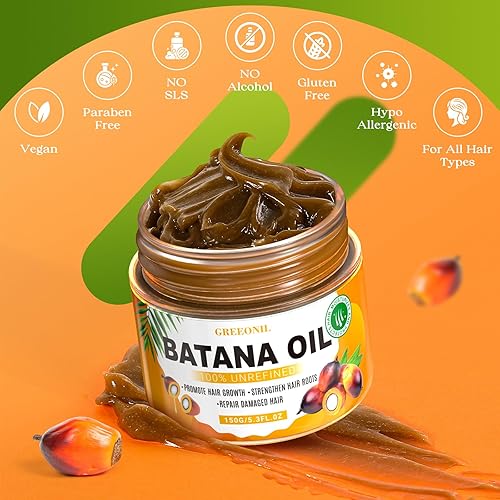 Miniatura 5 de GREEONIL Aceite de batana para el crecimiento del cabello, 100% sin refinar, orgánico y natural Dr Sebi aceite de batana crudo para hombres y