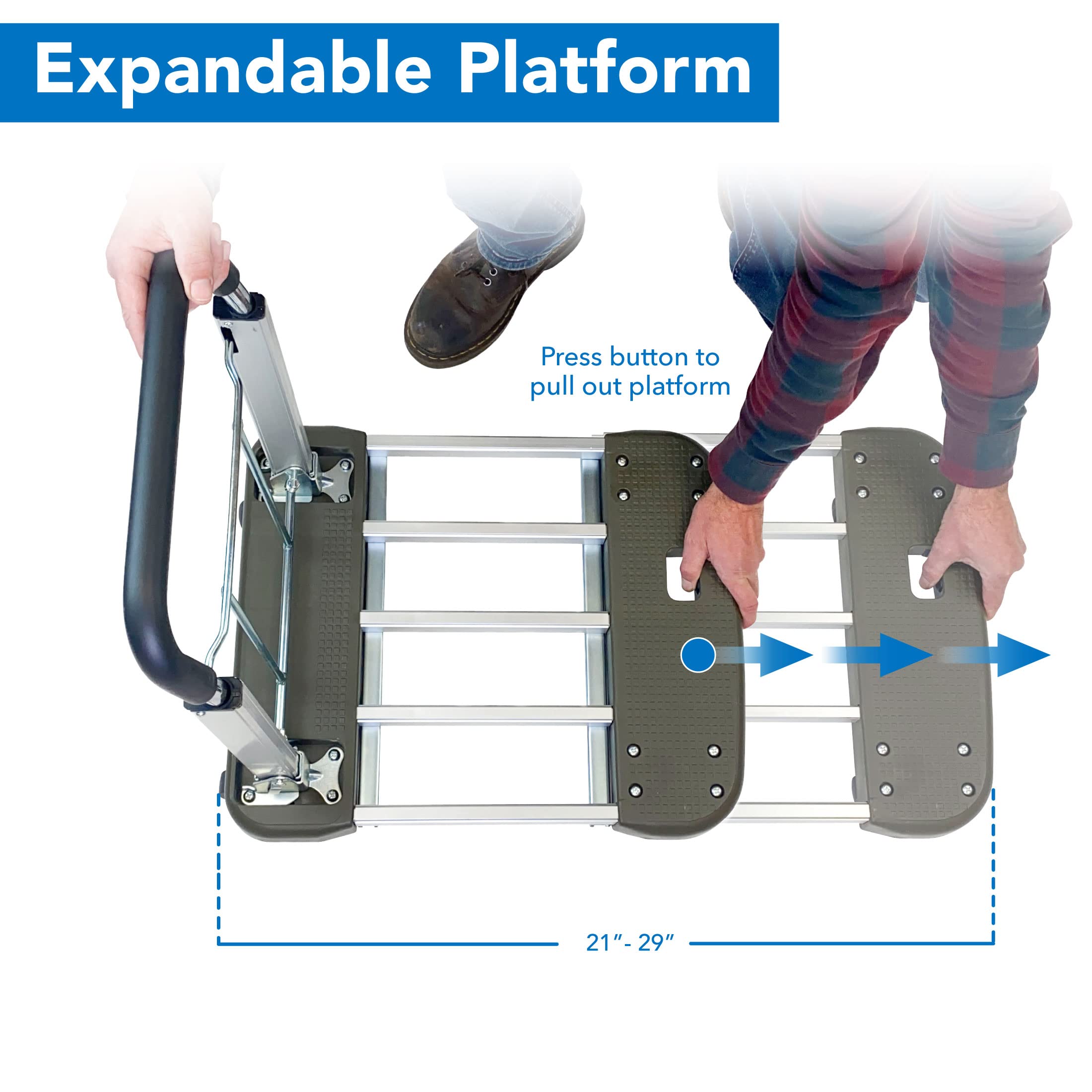 Mount-It! Folding Platform Truck - Heavy Duty Dolly -2