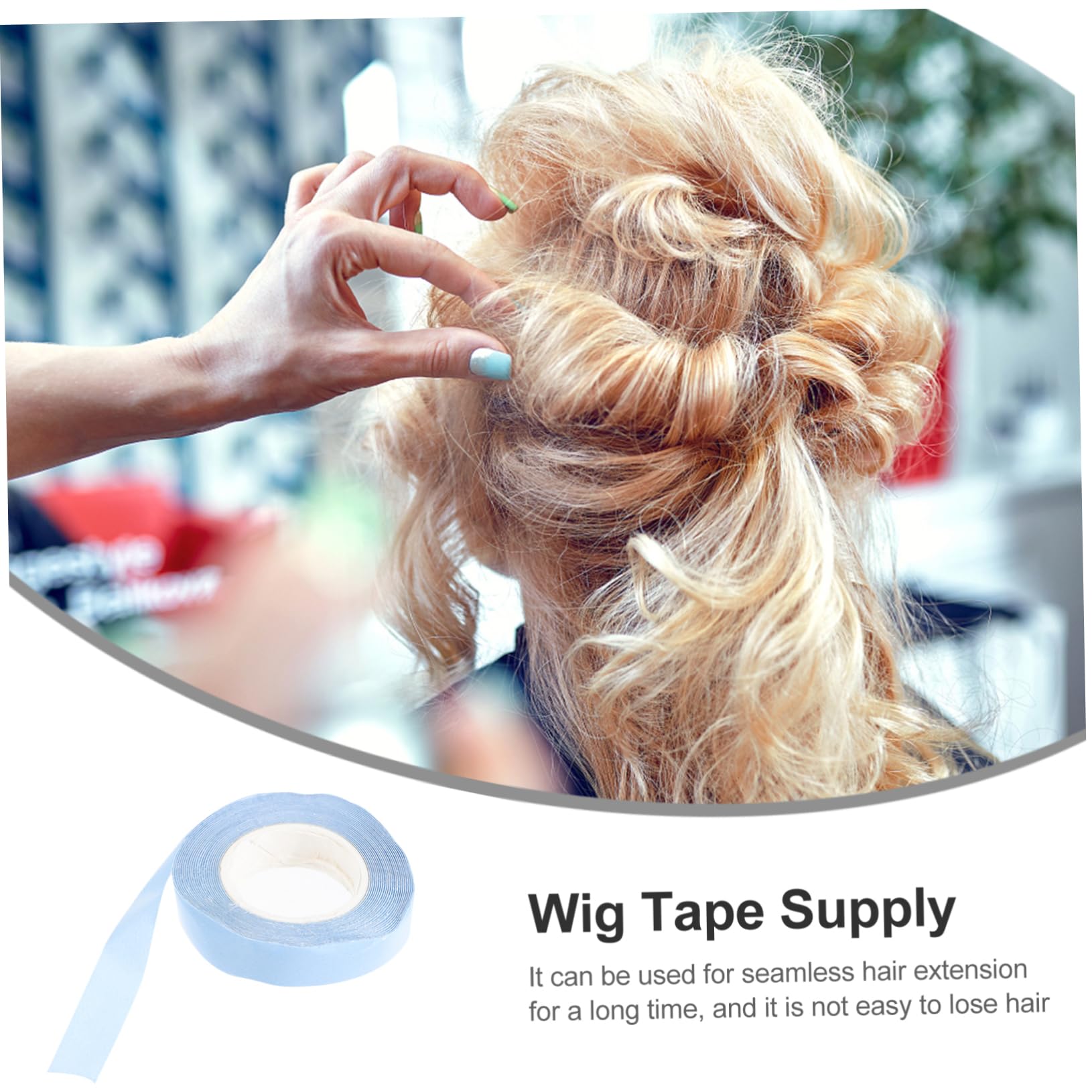 Beavorty Hair Wig Tape Double-Sided Adhesive Strong Hold Skin-Friendly Waterproof Tape for Hair Extensions
