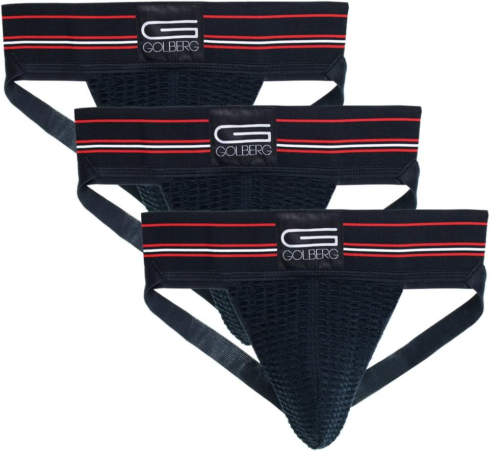 GOLBERG Athletic Supporter - Naturally Contoured Waistband - 3 Packs of Multiple Colors