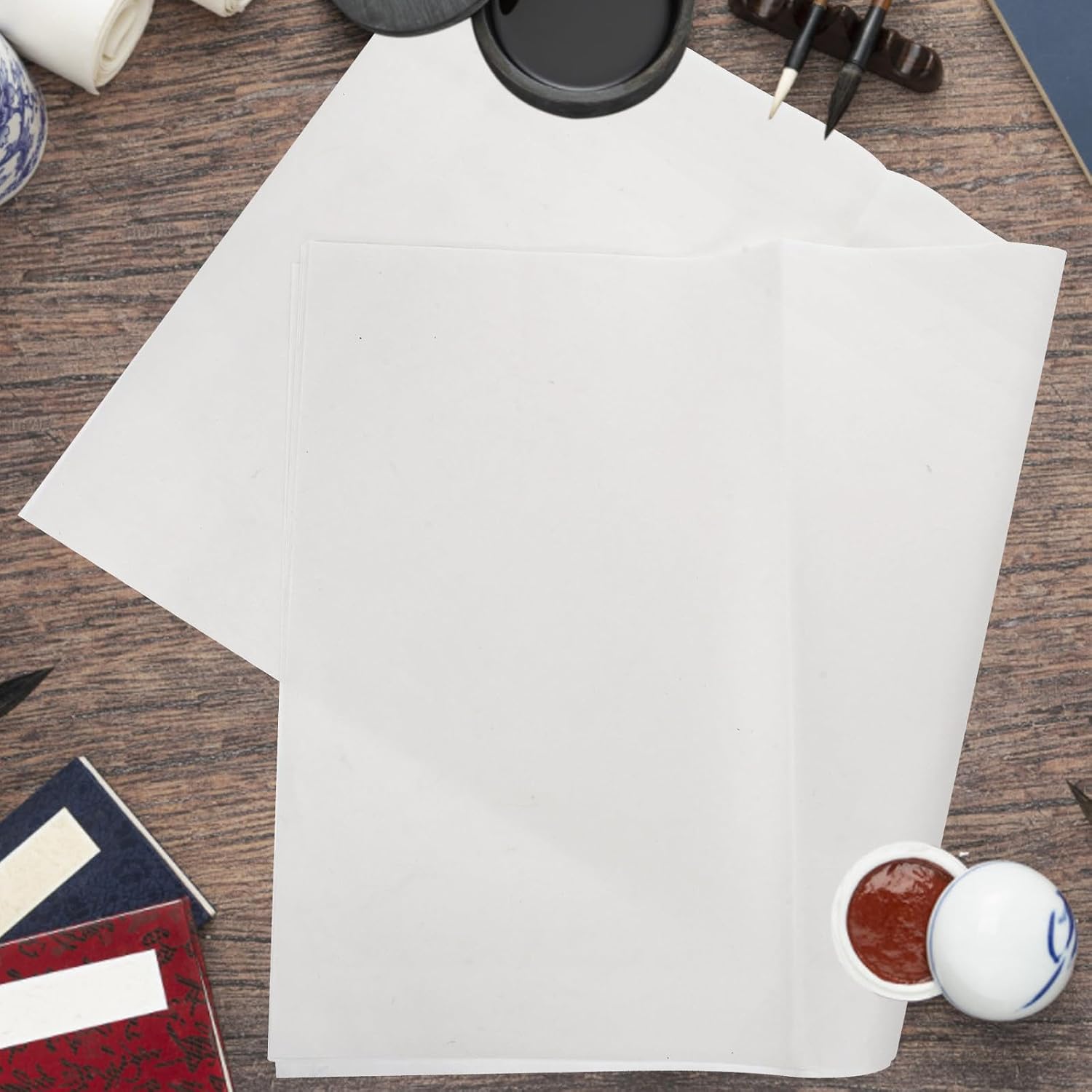 NIYANGLE 10 Sheets Handmade Decoupage Sheets White Loose Drawing Sheets for Calligraphy Painting and Watercolor Practices for Decoration and Scrapbooking