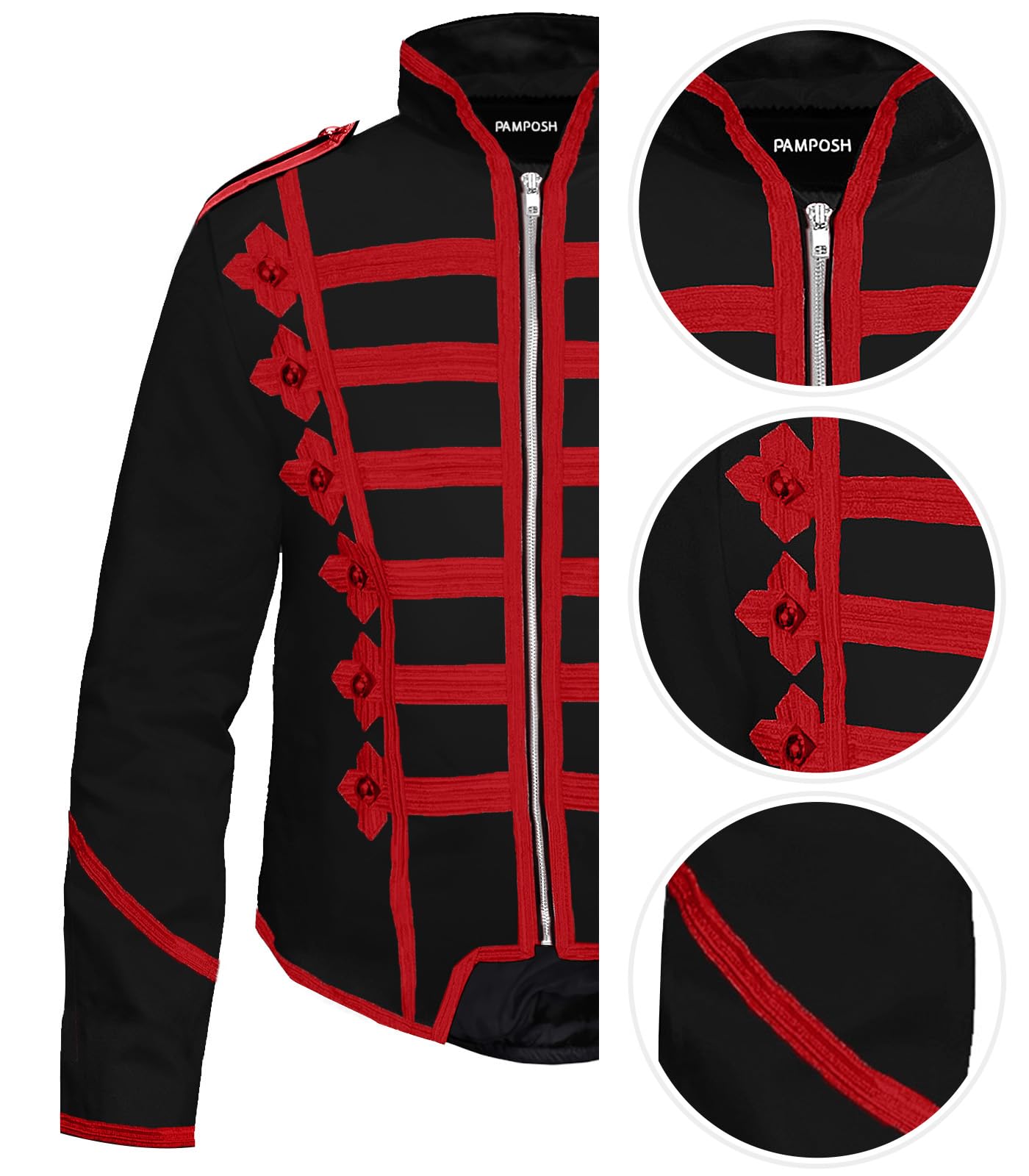 Pamposh Steampunk Hussar Napoleon Military Drummer Parade Jacke