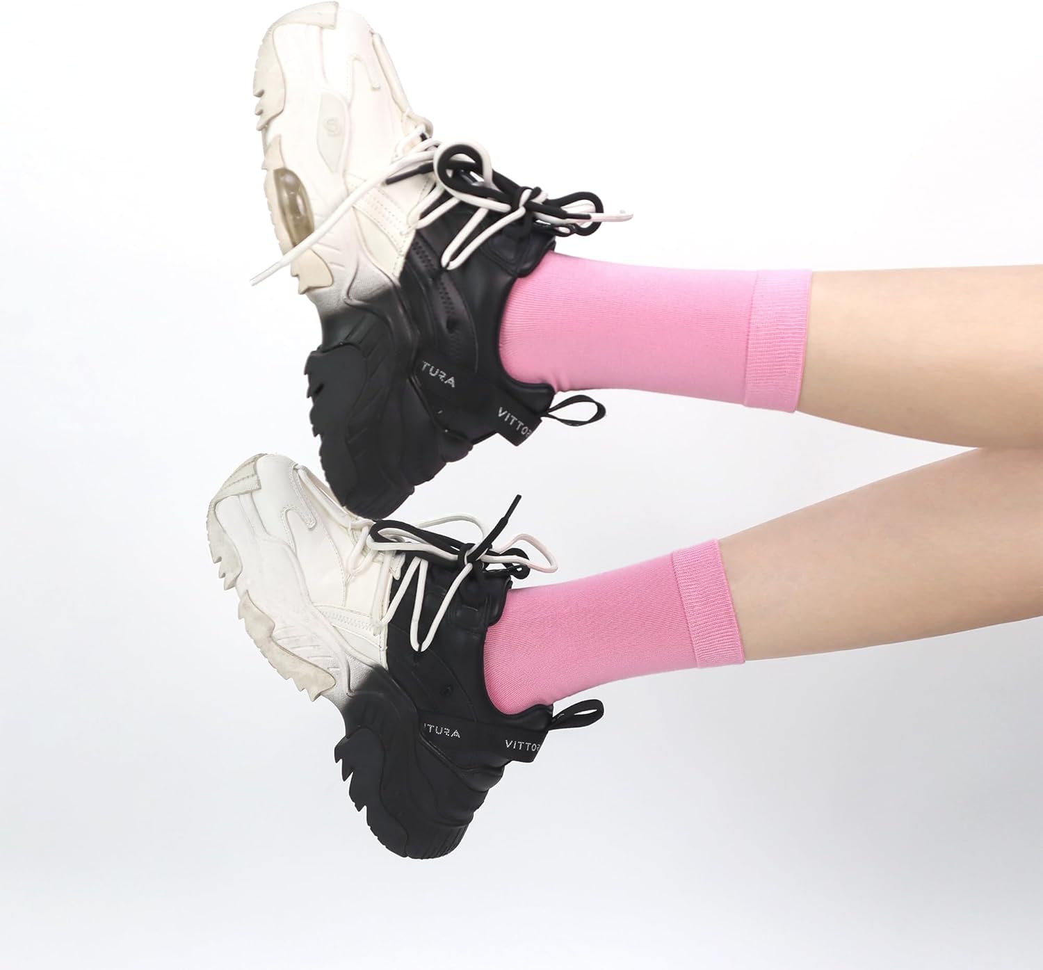 4-Pack Combed Cotton Viscose Kids Casual Socks Cool Crew Fashion Neon & Solid Colors Dress Socks Elastic Fit for Girls Boys - Image 6