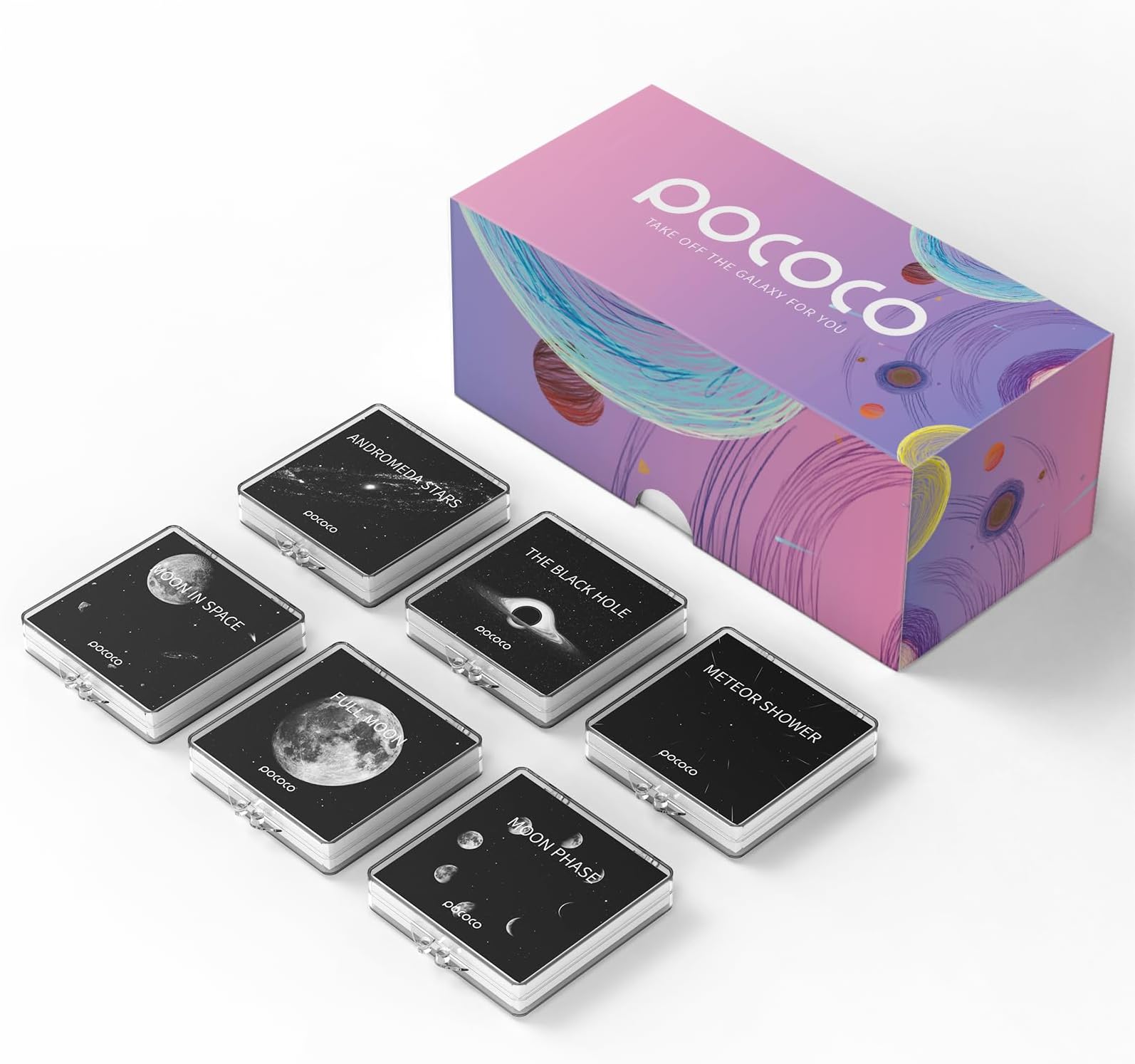 Moon and Stars Series Discs, 5K Resolution, Realistic Patterns, 6 Pieces