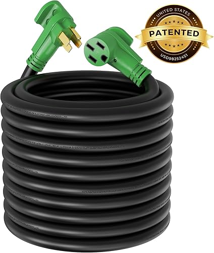 Vista 26 de RVMATE Cable de extensión de alimentación con cerradura para RV/generador de 50 amperios y 15 pies, mango de fácil enchufe, 14-50P a SS 2-50R