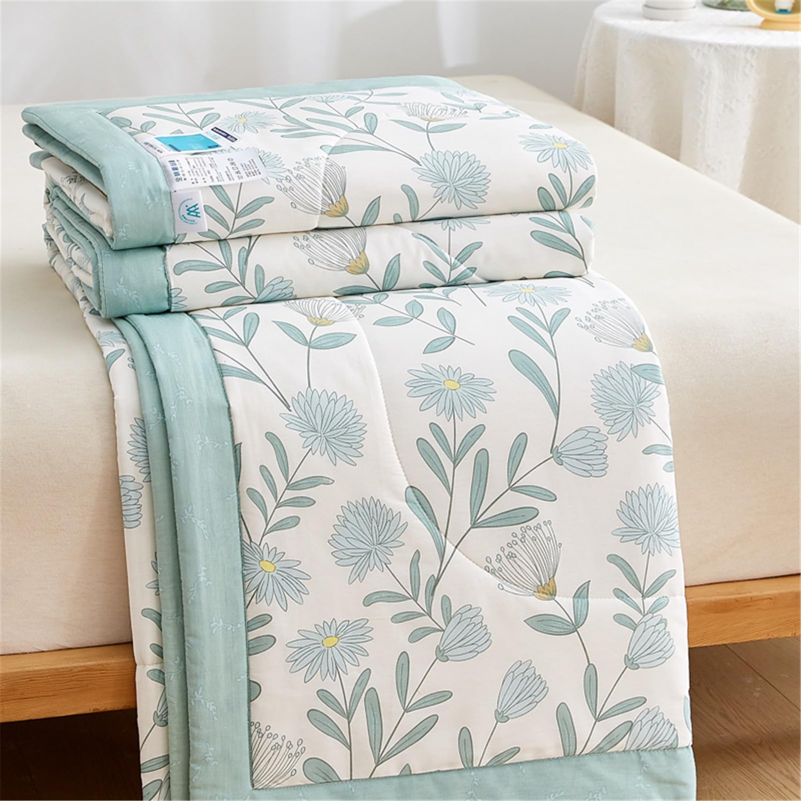 Odot Quilted Bedspreads Single Double King Size, Reversible Summer Quilted Throw Blanket for Sofa Bed, Soft Lightweight Cotton Bed Coverlet Throw (Daisy,180x200cm)
