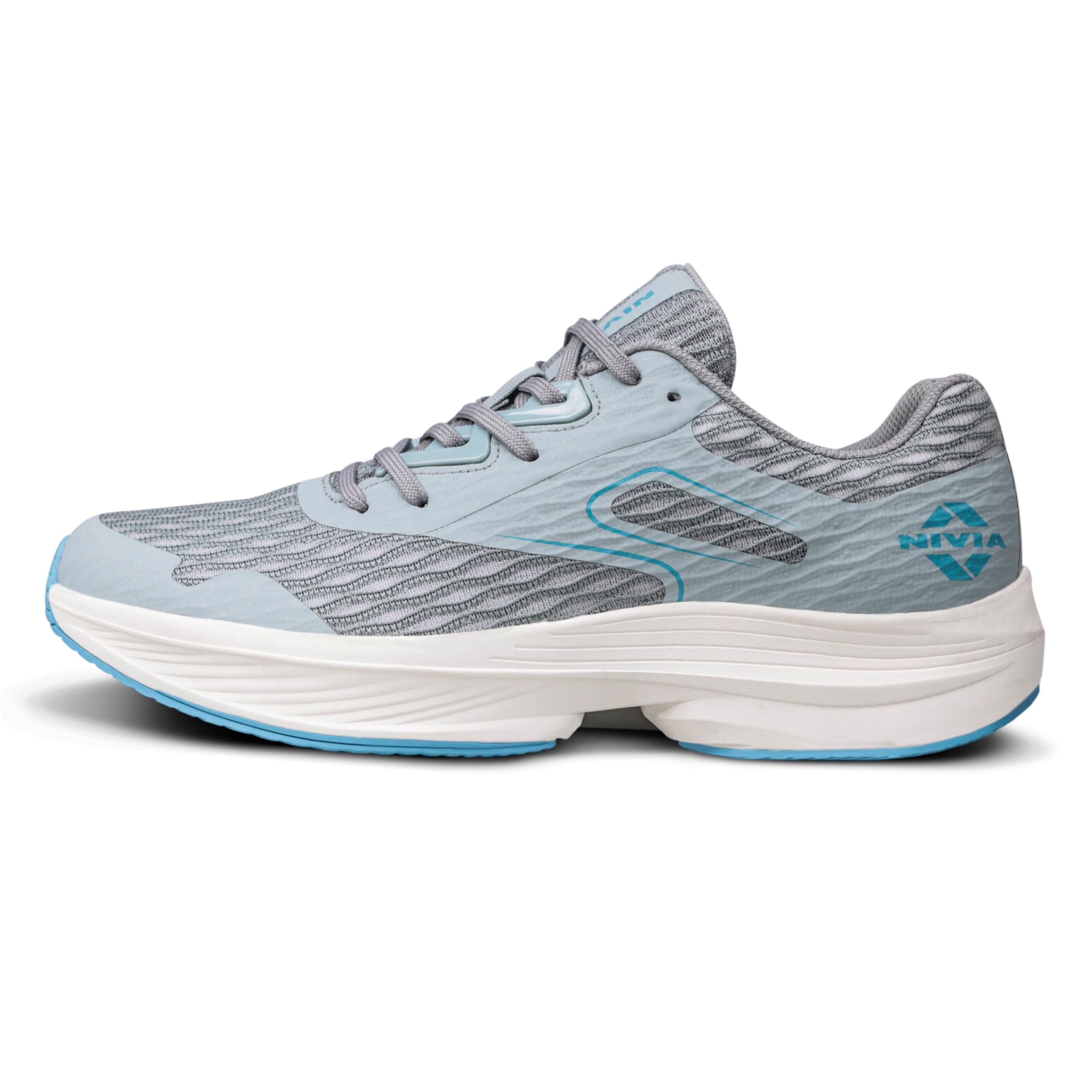 Nivia Breeze Training Shoes for Men, Lightweight Lace‑Up Knit Upper, Duo‑Foam Comfort Midsole, Textured Rubber Outsole, Ideal for Gym, Running & Cross‑Training