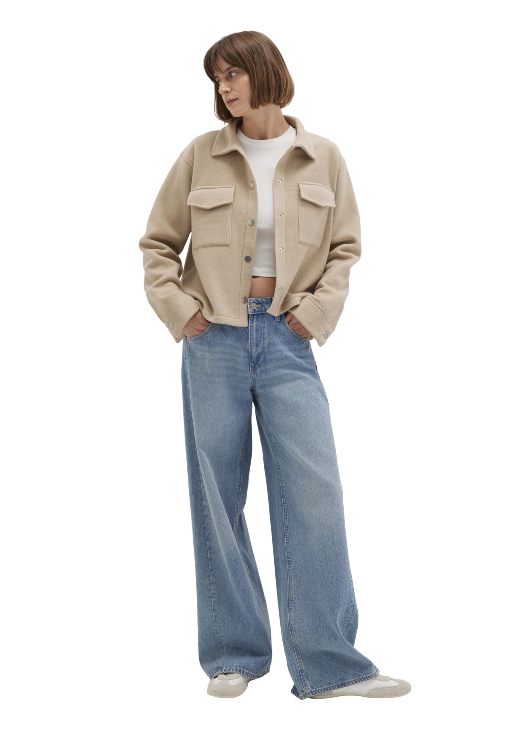 Mavi Damen Button Sweatshirt Pullover
