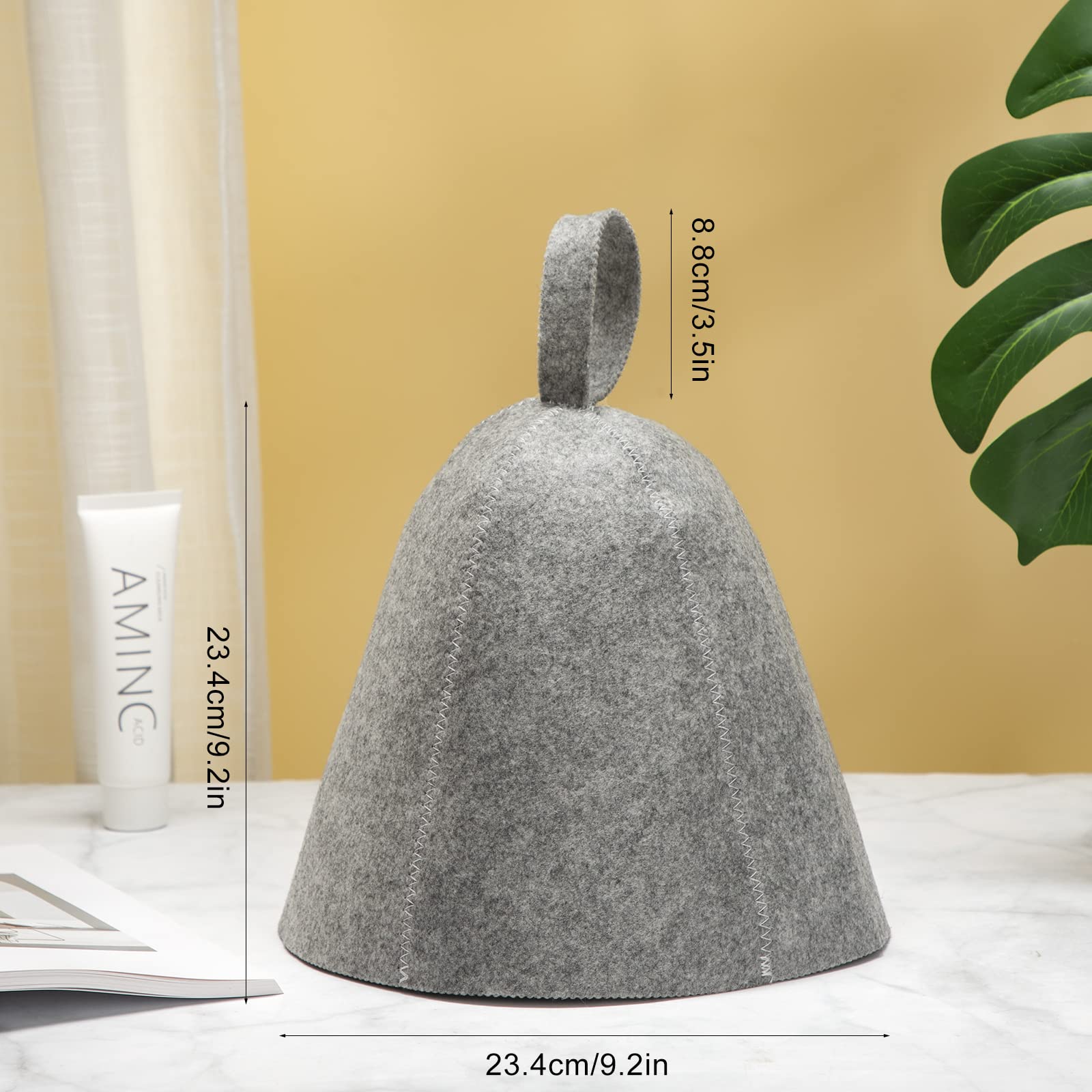 Pezzi Di Cappello Da Sauna In Feltro, Cuffia Da Sauna, Cuffia Da Sauna Cuffia Da Sauna Anti Calore Cappello Da Sauna Per Uomo E Donna Accessorio Da Sauna Per Bagno Di Vapore Grigio 88614484