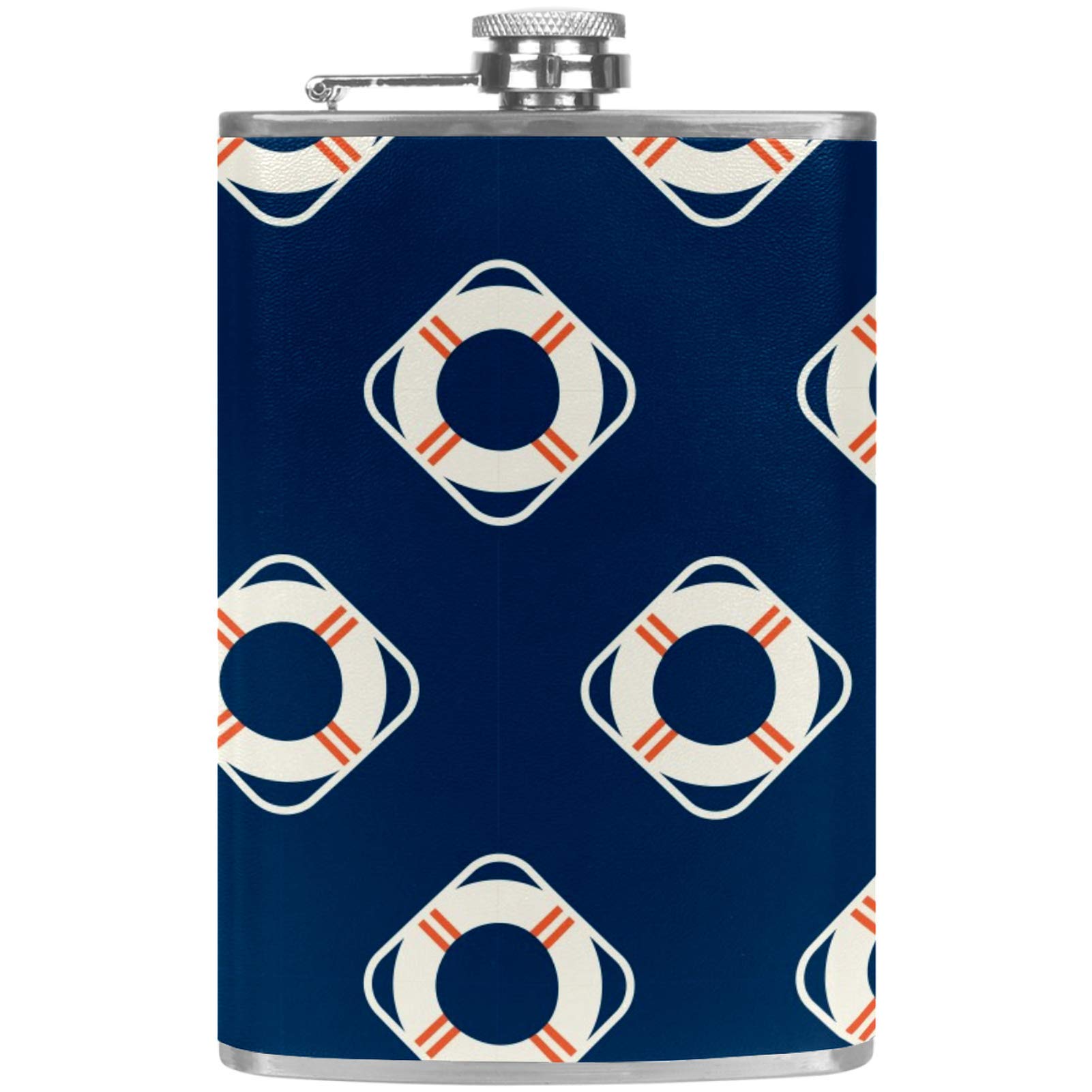Flasque à whisky en cuir bleu avec entonnoir flasque de poche élégante