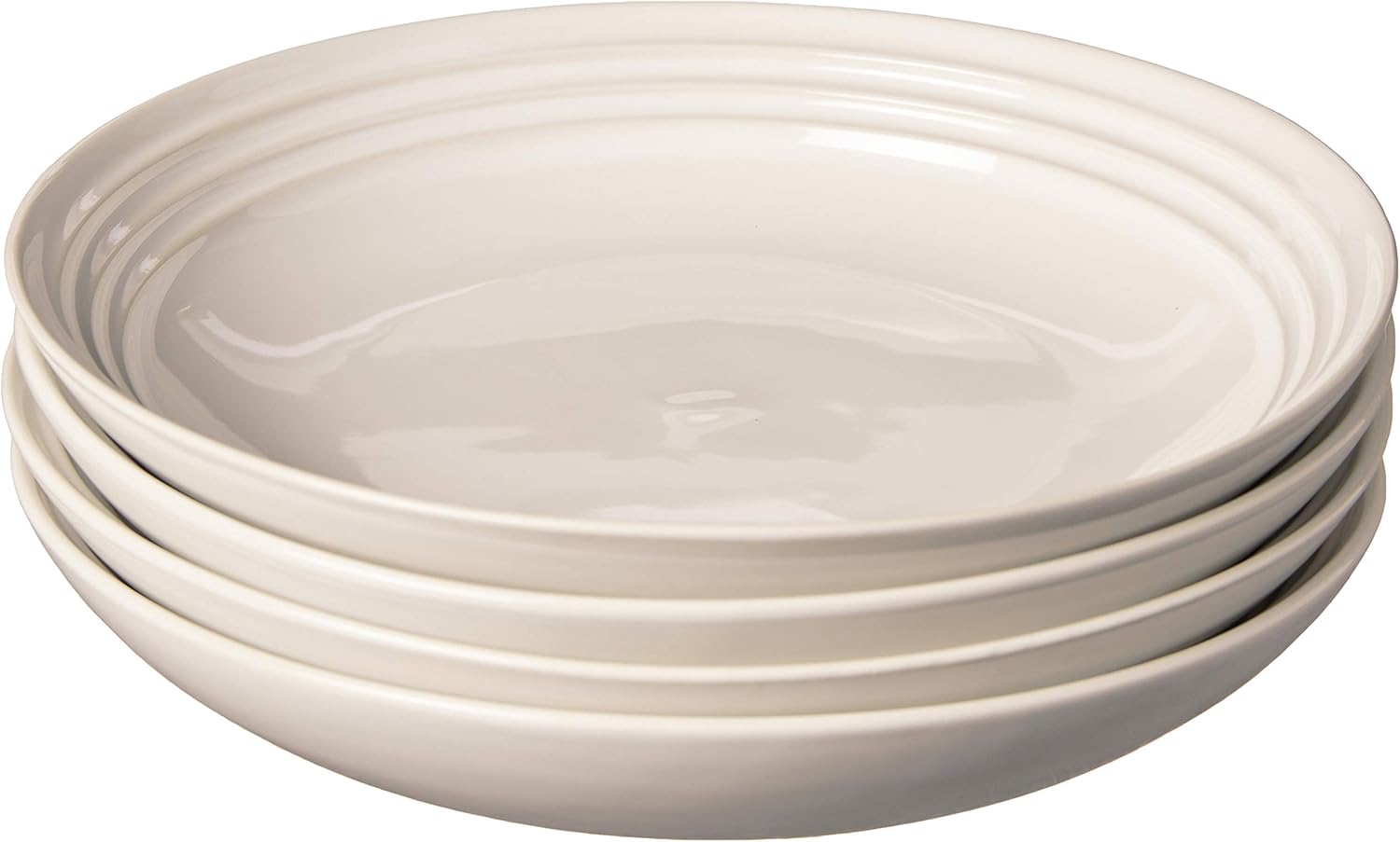 Le Creuset Stoneware Set of 4 Pasta Bowls, 8.5" each, White : Home & Kitchen