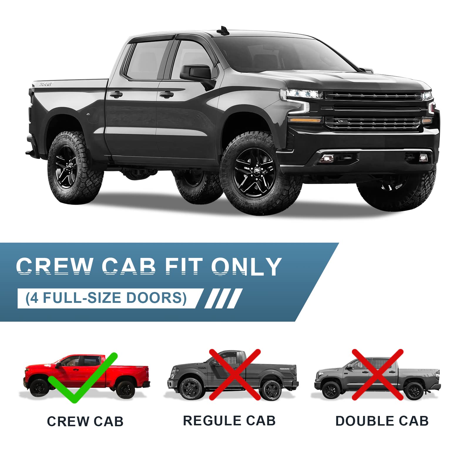 Aazon.co: Voron Glass In-Channel Extra Durable Rain Guards For Chevy - Foto 12