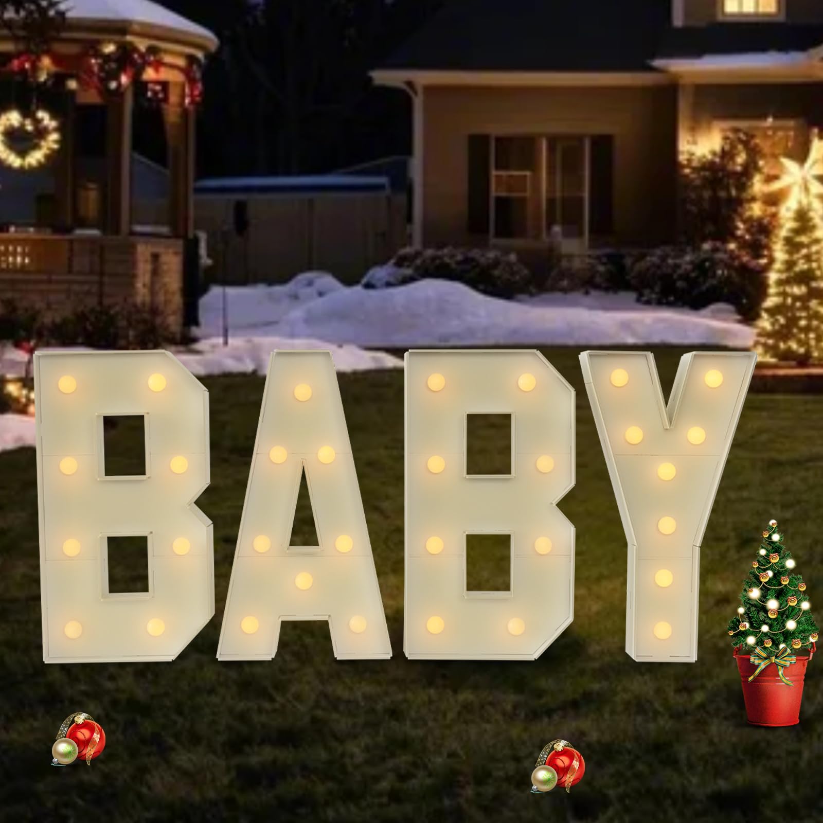 Letras LED con letras luminosas, letras, lámpara de habitación infantil, letras luminosas para cumpleaños de bebé y baby showers