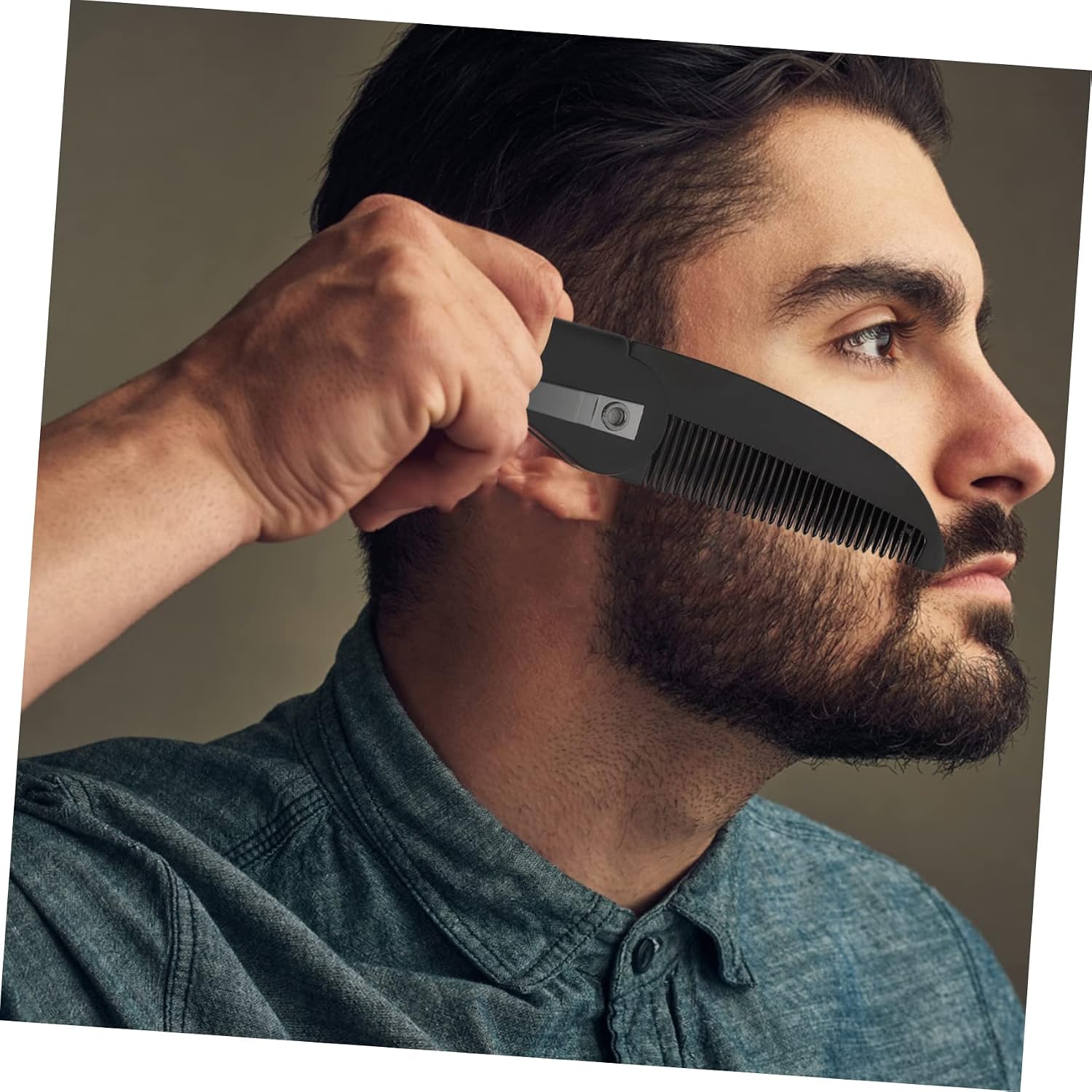 BESTYASH 4Pcs Folding Beard Combs Portable Pocket Hair Combs for Men Ergonomic Mustache Grooming Accessory Gentle Skin for Daily Styling and Beard Shaping