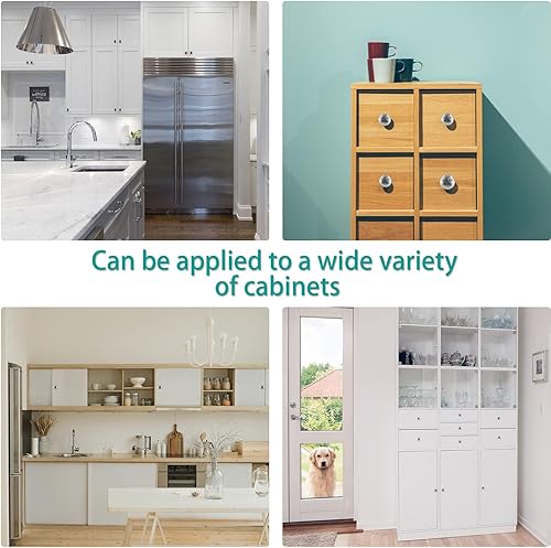 Miniatura 6 de 20 pomos redondos para gabinete, pomos plateados de 1 pulgada para cajones, pomos modernos de zinc para armario, armario, puerta