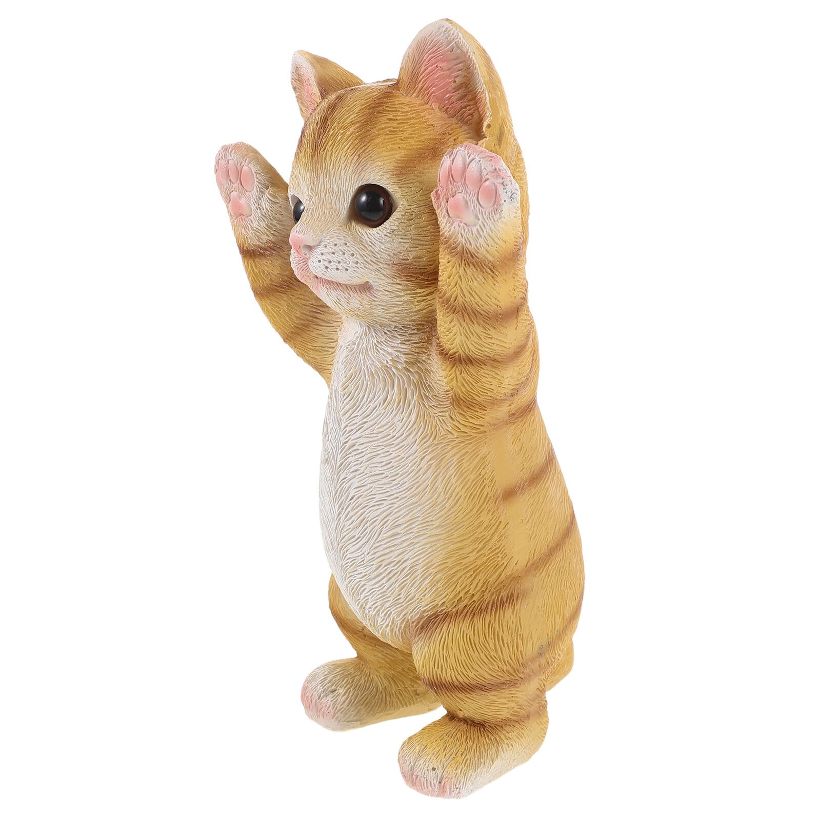 Sculpture de chaton en résine pour balcon et aménagement de terrasse zen